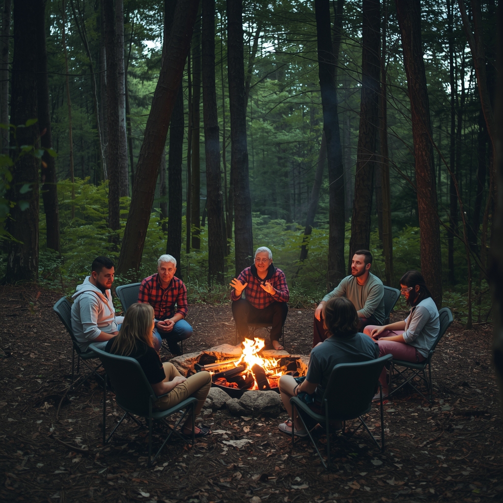 Patterned abstract artwork representing calm evening transition